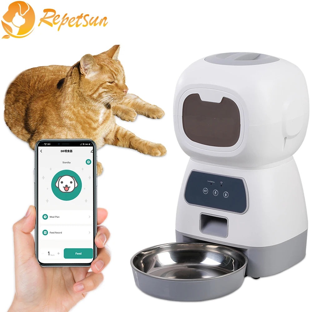 3.5L Smart Automatic Pet Feeder with WiFi & Voice Recorder
