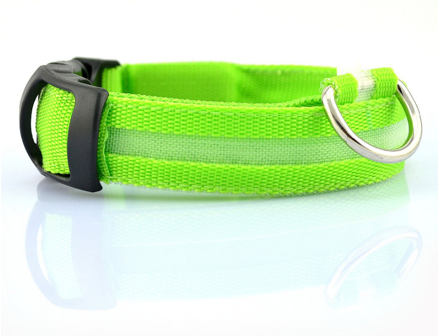 Rechargable Nylon LED Luminous Adjustable Dog/Cat Collar