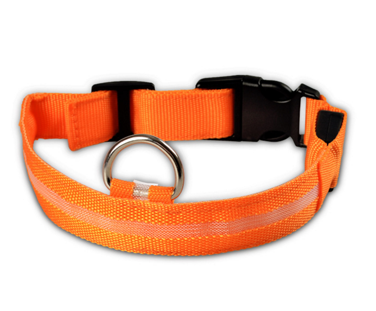 Rechargable Nylon LED Luminous Adjustable Dog/Cat Collar