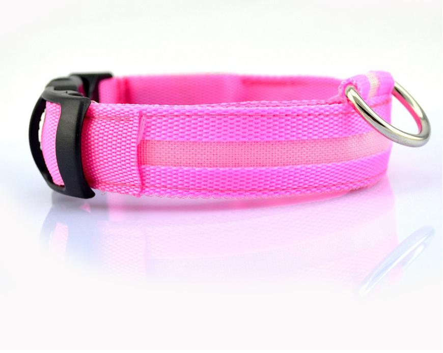 Rechargable Nylon LED Luminous Adjustable Dog/Cat Collar