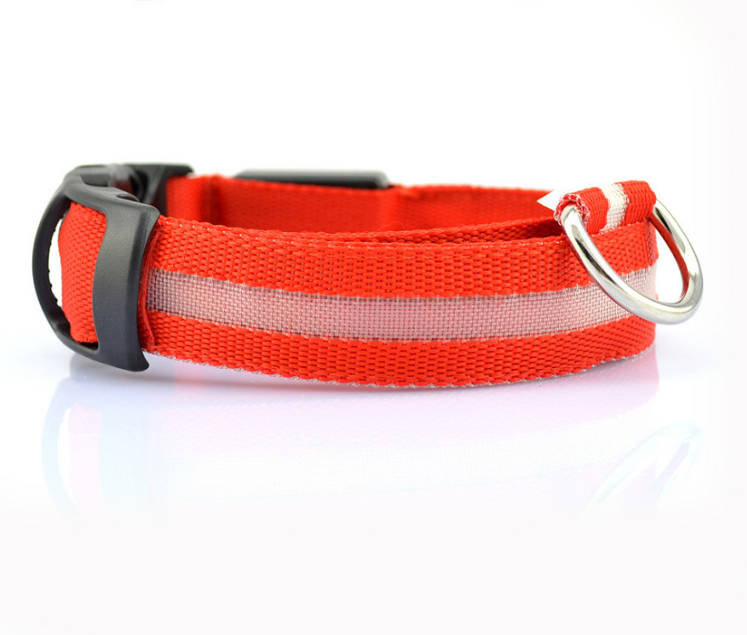 Rechargable Nylon LED Luminous Adjustable Dog/Cat Collar