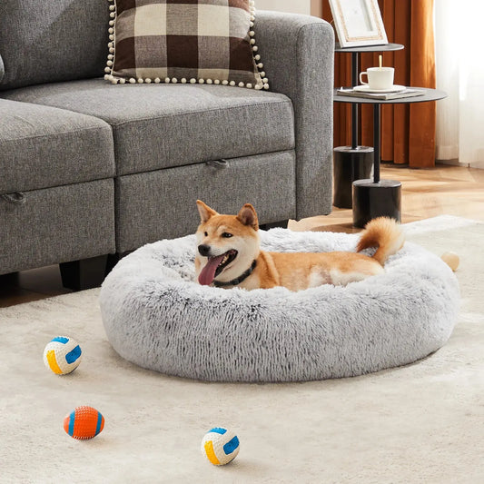 Round Fluffy Anti-Slip Cat/Dog Bed