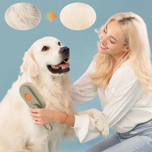 Pet Steam Brush 3-in-1 Grooming Tool