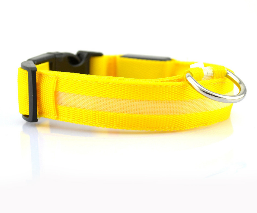 Rechargable Nylon LED Luminous Adjustable Dog/Cat Collar