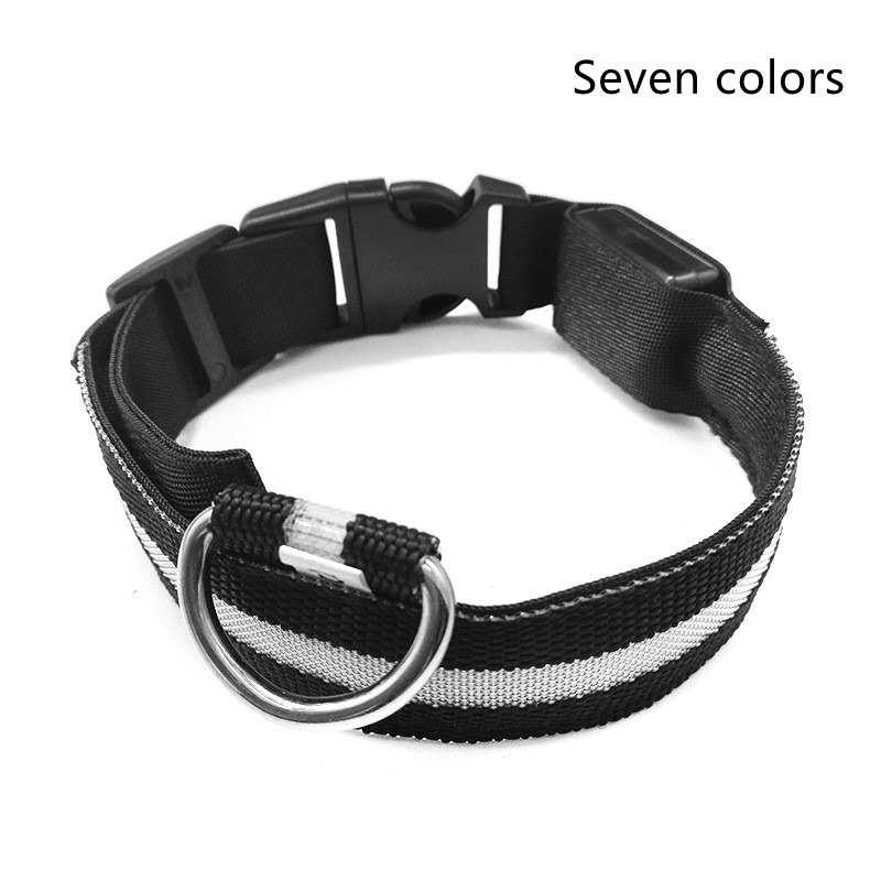 Rechargable Nylon LED Luminous Adjustable Dog/Cat Collar