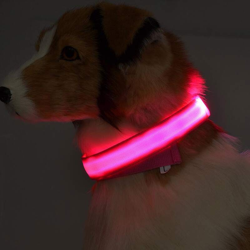 Rechargable Nylon LED Luminous Adjustable Dog/Cat Collar