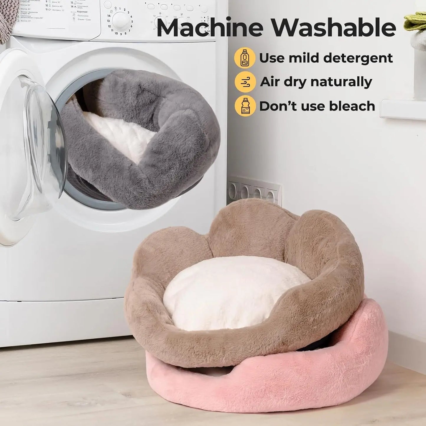 Fluffy Cat & Small Dog Bed