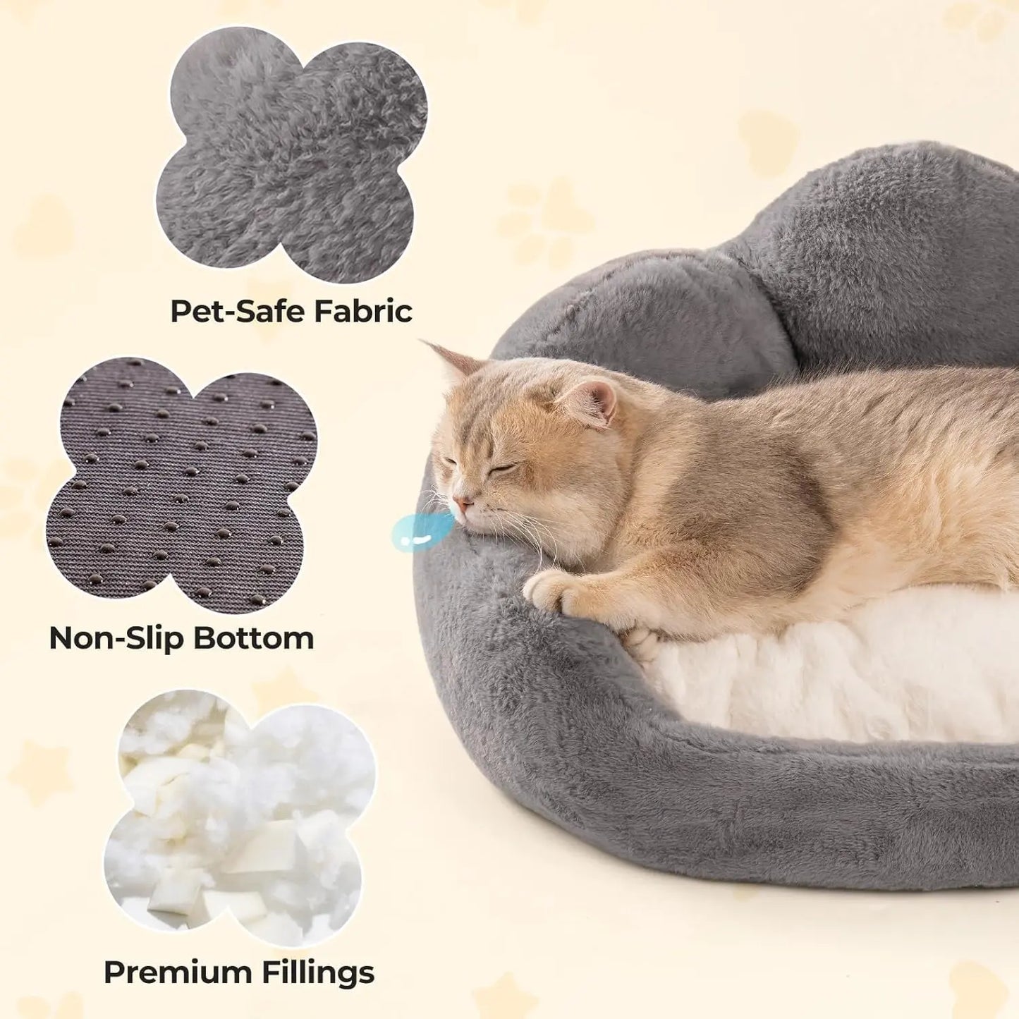 Fluffy Cat & Small Dog Bed