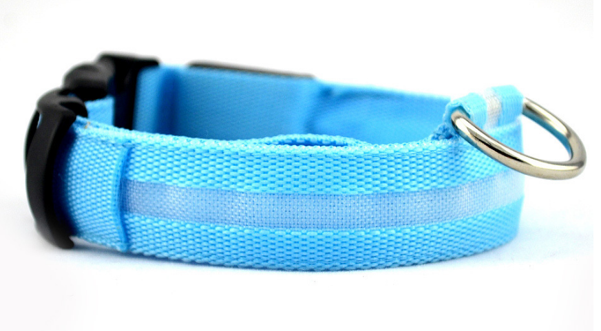 Rechargable Nylon LED Luminous Adjustable Dog/Cat Collar