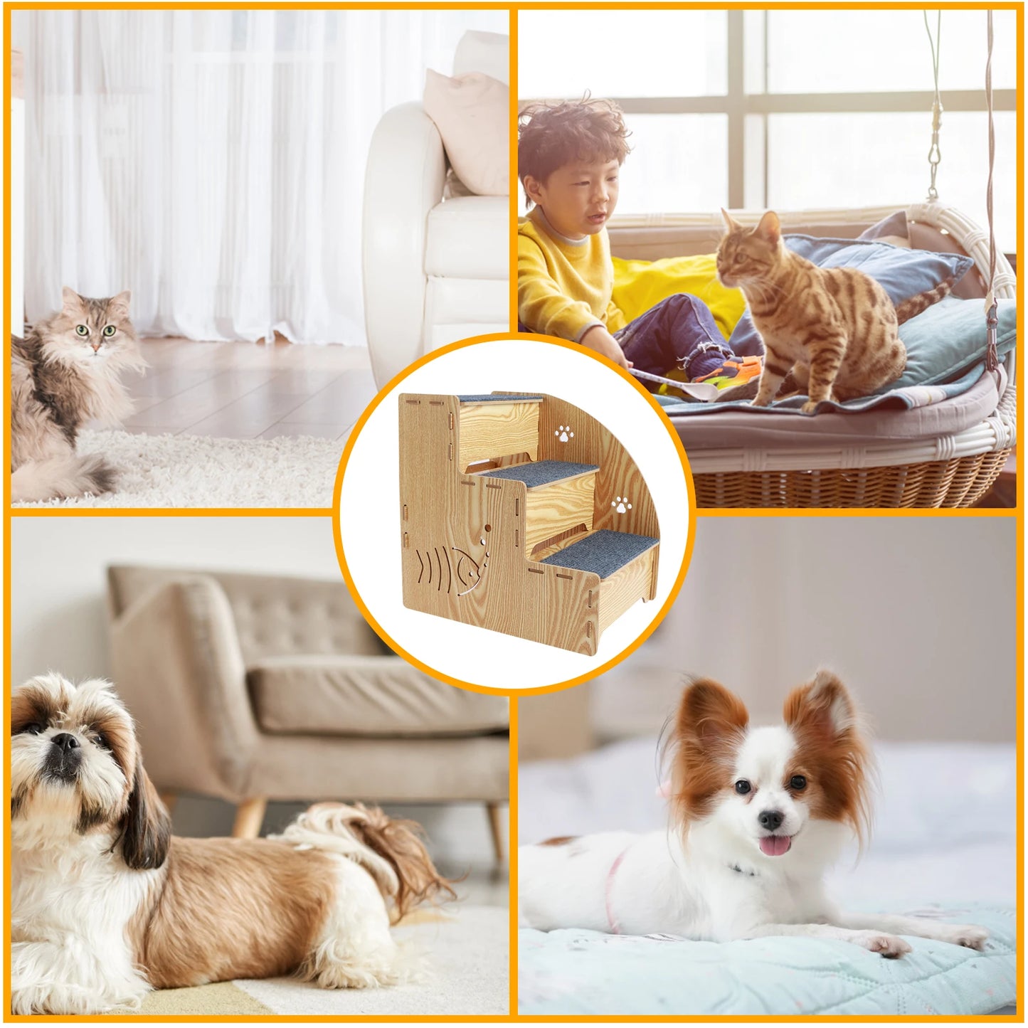 Pet Stairs for Small Dogs/Cats For Beds and Couches