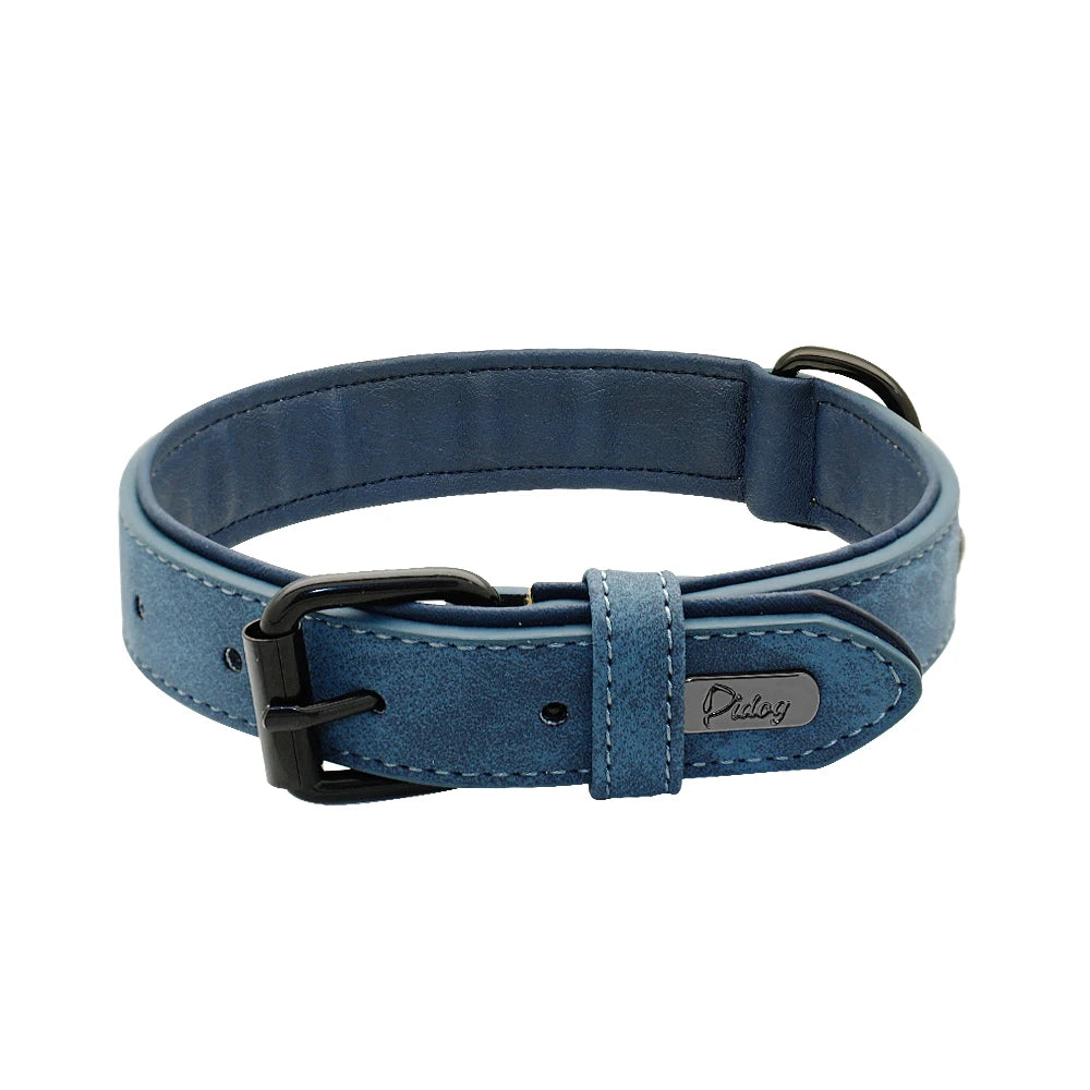Soft Padded Leather Dog Collar