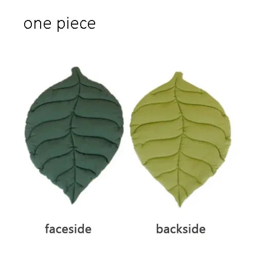 Soft Cotton Leaf Shaped Double Sided Pad Floor Mat for Small Cats/Dogs