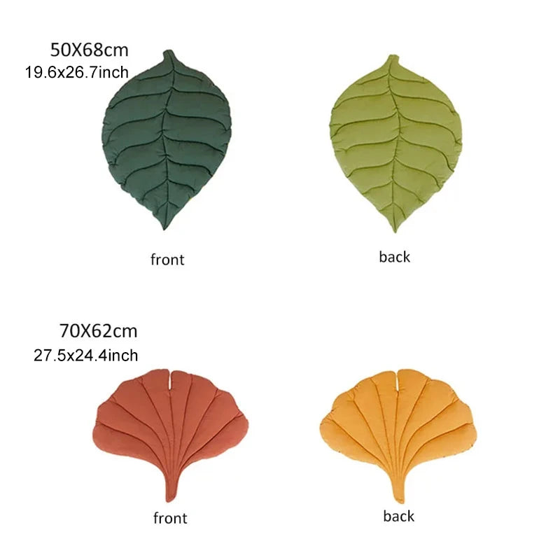 Soft Cotton Leaf Shaped Double Sided Pad Floor Mat for Small Cats/Dogs