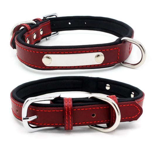 Leather Lettering Pet Collar