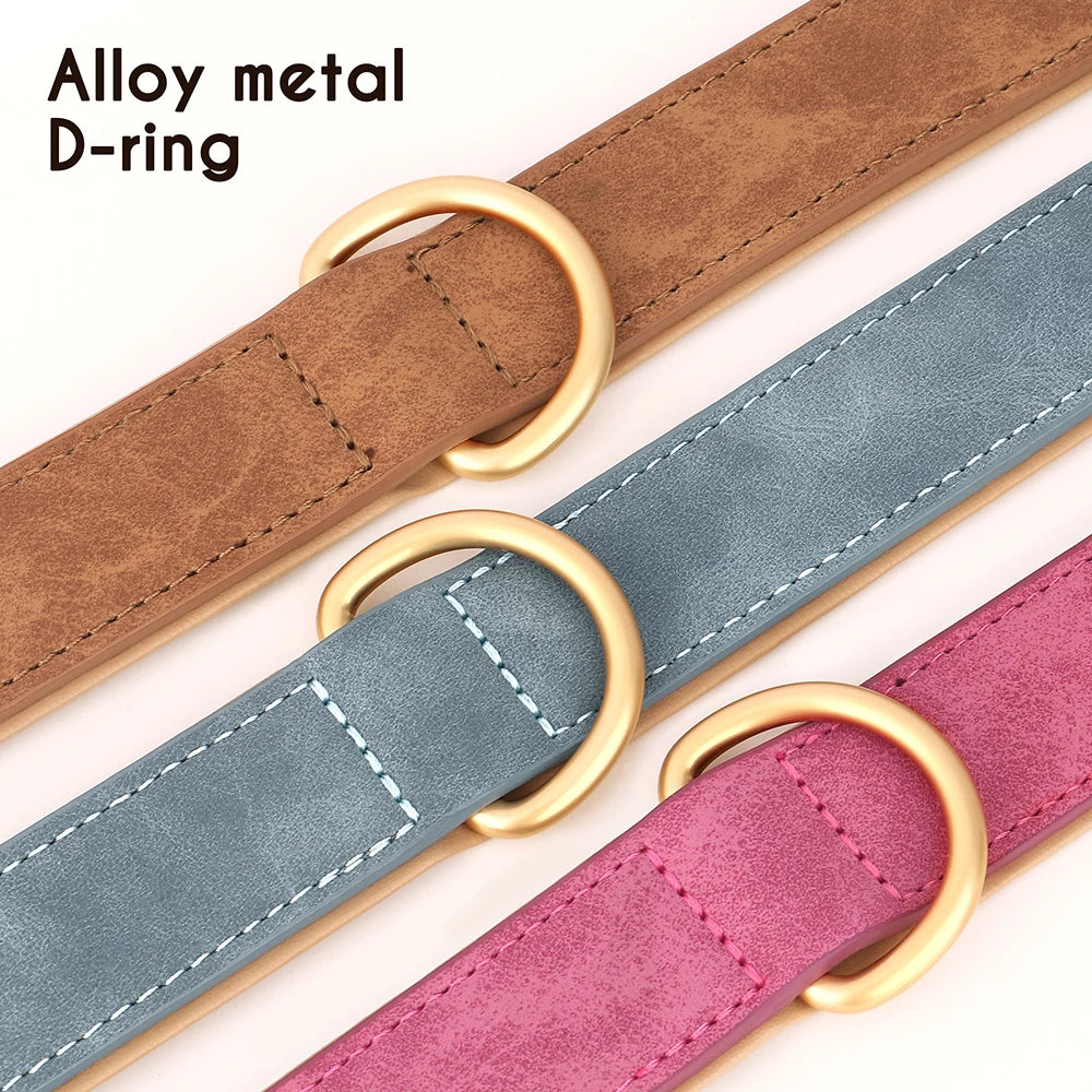 Soft Padded Leather Dog Collar